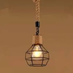 ROYAL DIAMOND Incandescent Bulb Jute Rope Hanging Lights, For Home