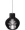 Bulb pendant lamp in black rattan bulb shape