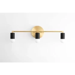 Bathroom Vanity - 3 Light Vanity - Bathroom Lighting - Black Sconce - Bathroom Wall Light - Modern Lighting - Light Fixture
