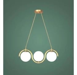 Designer Lighting Glass Metal Pendant Hanging Light