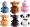 DP Soft Toy Pen Stand Pack Of 6