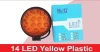 14 LED Yellow Plastic Round & Square Lights