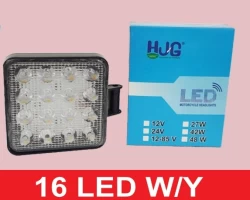 16 LED W/Y Round & Square Lights