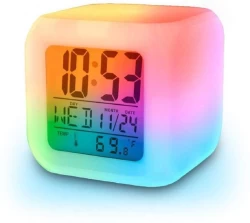 7 Colors Changing Digital LED Alarm Clock