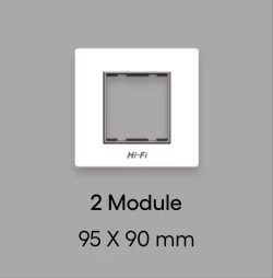 Hi-Fi 2 Module Plate With Partition 95*90mm