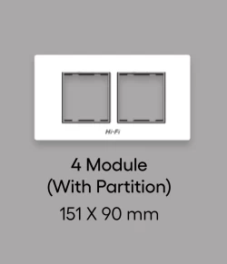 Hi-Fi 4 Module Plate With Partition 151*90mm