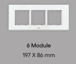 Hi-Fi 6 Module Plate With Surface Box 197*86mm