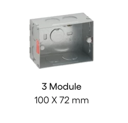 Hi-Fi 3 Module G.I Metal Boxes 100*72mm