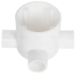 3 Way 19/20mm Deep Junction Box White (18 Piece Box)