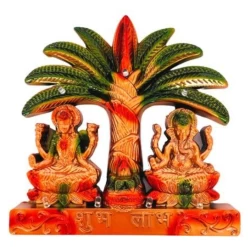 Laxmi Mata and Ganesh Ji Kamal Tree Statue