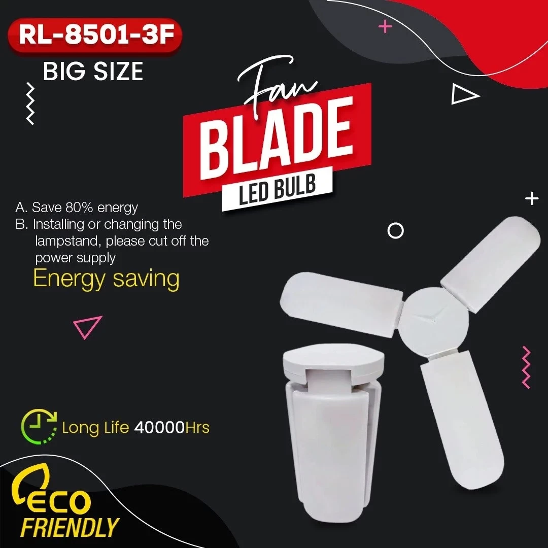 Rocklight RL-8501 LED Fan| 3 Blade Fan Shaped LED Light
