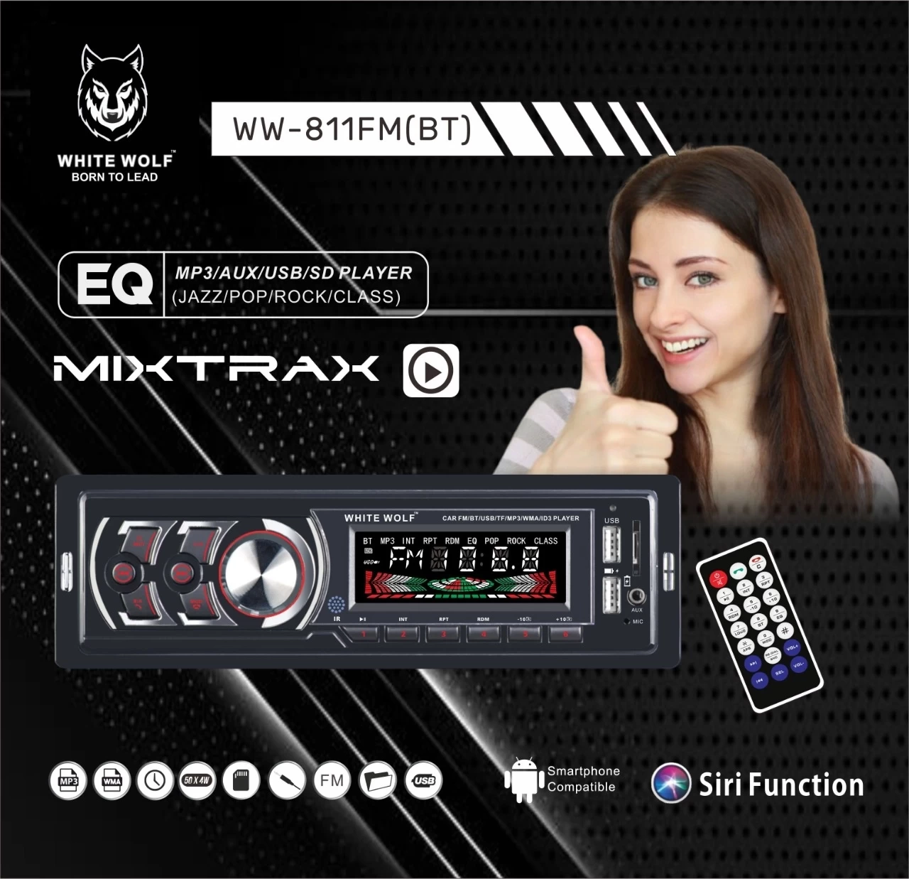Mixtrax Car Stereo WW-811FM(BT)