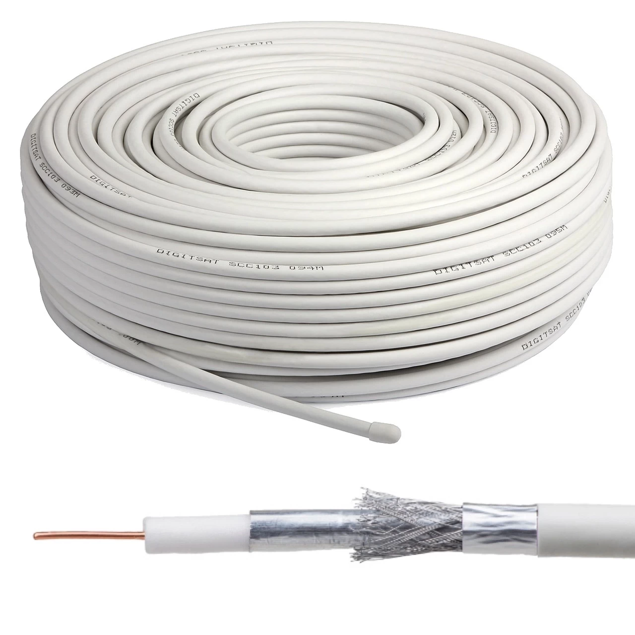 DP DTH White Wire RG59 100Gazz