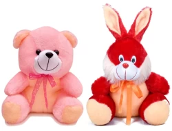 DP Soft Toy Teddy & Rabbit