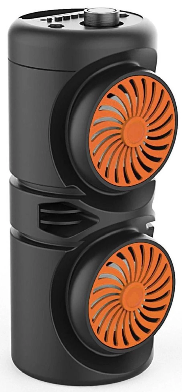 Basunga Trolley Plastic Double Woofer 1200mah Battery Speaker