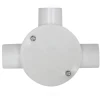 3 Way 19/20mm Junction Box White  (24 Piece Box)