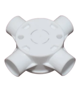 4 Way 19/20mm Junction Box White  (24 Piece Box)