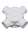 4 Way 19/20mm Junction Box White  (24 Piece Box)