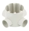 4 Way 19/20mm Deep Junction Box White (18 Piece Box)