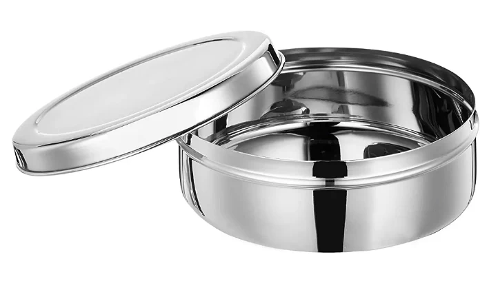 Mummas LIFE 11inch Stainless Steel Lid Poori dabba