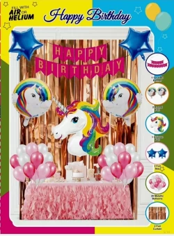 Unicorn Theme Birthday Decoration Combo