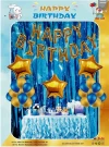 Golden Blue Theme Birthday Decoration Combo 08