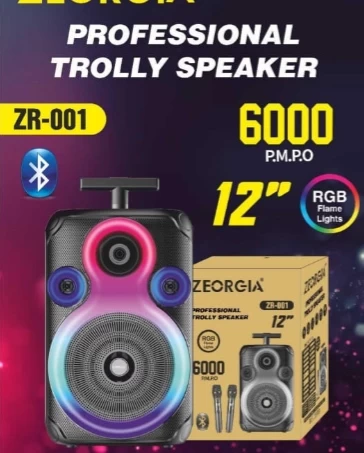 ZEORGIA 12 WIRELESS TROLLY SPEAKER ZR-001
