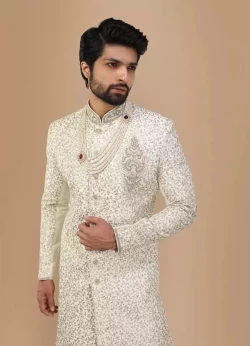 Elegant Off White Sherwani
