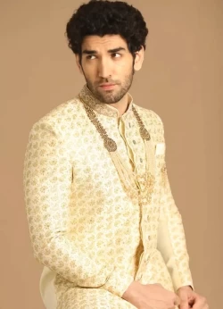Sea Shell White Sherwani