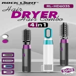 Rock Light RL-HD6035 4-in-1 Hair Dryer for Men & Women Combo
