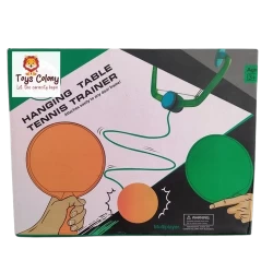 AB TOY WORLD Indoor Hanging Table Tennis with Balls Parent Child Interaction Toy for Door Frame Kids Green English Box