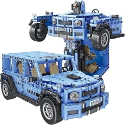 ODIPON Car Building Blocks Toys for Kids Adult 2 in 1 Transform into Robot Building Kit Pull Back