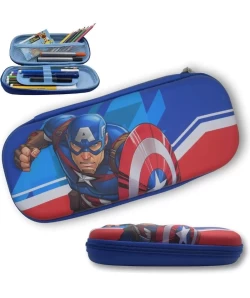 SHUCHI ESSENTIALS Captain America 3D Pencil Case - Embossed EVA Cover