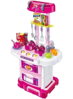 Kitchen Set, Smoky, Music,Real Water Tap, Actually Fell of Kitchen for Your Kids Best Gift for Girls (3 in 1 Musical Little Chef Kitchen