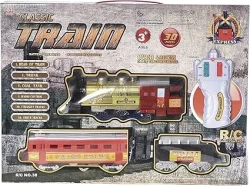 Classic Train 38 Toy With 30 pcs For Unisex Children - Multi Color